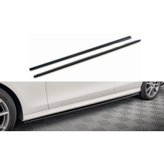 Maxton Design difuzory pod boční prahy pro Mercedes třída E W213 FL/AMG-Line/Sedan, černý lesklý plast ABS
