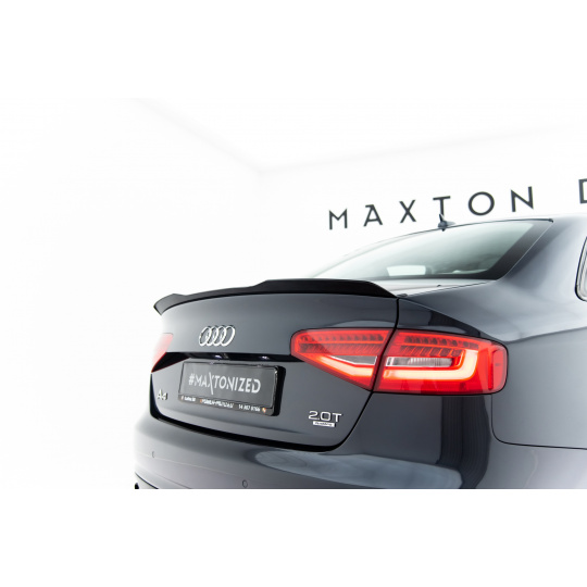 Maxton Design prodloužení spoileru pro Audi A4 B8, černý lesklý plast ABS Maxton Design prodloužení spoileru pro Audi A4 B8, černý lesklý plast ABS