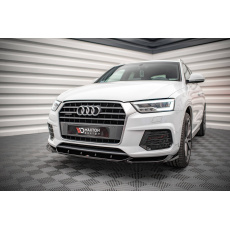 Maxton Design spoiler pod přední nárazník pro Audi Q3 8U Facelift S-Line, černý lesklý plast ABS