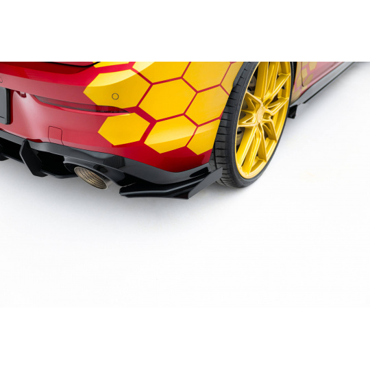 Maxton Design "Racing durability" difuzory pod zad. nárazník s křidélky pro Volkswagen Golf GTI Mk8, plast ABS bez povrchové úpravy, Clubsport