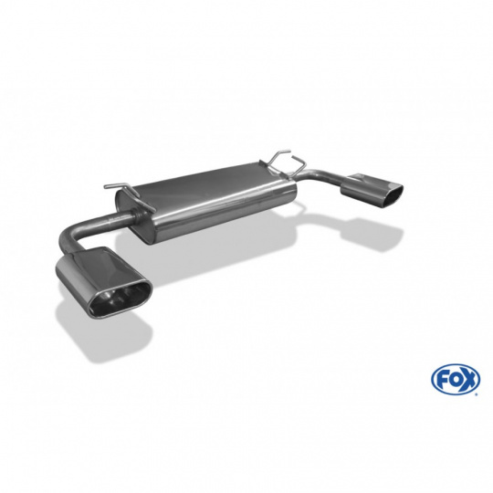 Fox Sportauspuff koncový tlumič výfuku s koncovkou 160x80 Typ 52 na obou stranách pro Suzuki Grand Vitara JT 2005- s motorem 2.4