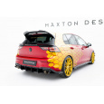 Maxton Design "Street Pro" difuzor zadního nárazníku v.2 pro Volkswagen Golf GTI Mk8 Facelift, plast ABS bez povrchové úpravy, Clubsport, s červenou linkou