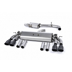 Milltek Sport homologovaný výfuk cat-back GPF Back s rezonátorem pro Audi S3 2.0 TFSI quattro Sedan/Cabrio 8V.2 (s GPF) 2019-2020, Dvojité oválné černé koncovky