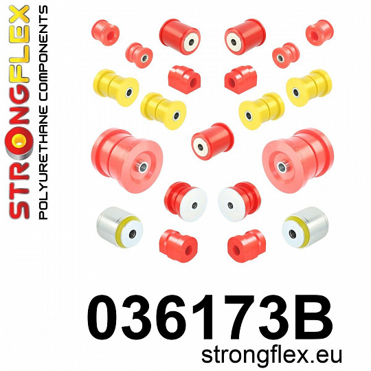 036173B: Strongflex Kompletní sada silentbloků pro zavěšení 036173B: Strongflex Kompletní sada silentbloků pro zavěšení