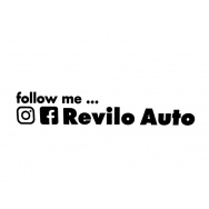 Revilo samolepka Follow IG, černá lesklá