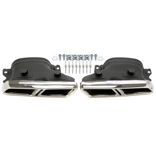 TA Technix koncovky pro Mercedes C (W205/S205/C205/A205, 2014-2023) v chromovém provedení