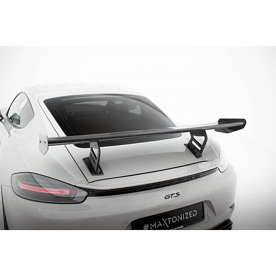 Maxton Design zadní křídlo s úzce rozkročenými držáky ver. 2 pro Porsche Cayman T 982c, pravý karbon