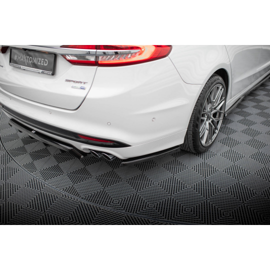 Maxton Design boční difuzory pod zadní nárazník pro Ford Mondeo Mk5 Facelift, černý lesklý plast ABS, Sport