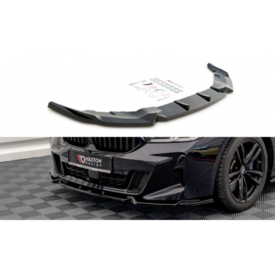 Maxton Design spoiler pod přední nárazník pro BMW řada 6 GT G32, černý lesklý plast ABS, Facelift