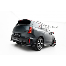 Maxton Design spoiler pod zadní nárazník s žebrováním pro Mini Countryman JCW U25, černý lesklý plast ABS