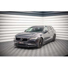 Maxton Design spoiler pod přední nárazník ver.2 pro Volvo V90 Mk2, černý lesklý plast ABS