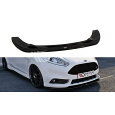 Maxton Design spoiler pod přední nárazník ver.2 pro Ford Fiesta ST Mk7 Facelift, černý lesklý plast ABS