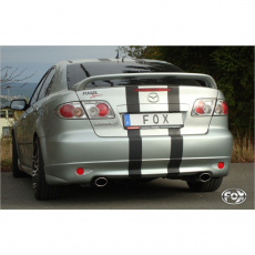 Fox Sportauspuff koncový tlumič výfuku se spojovací trubkou s koncovkou 115x85 Typ 32 na obou stranách pro Mazda 6 GG, GY s motorem 2.0 DI