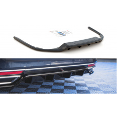 Maxton Design středový spoiler pod zadní nárazník s žebrováním pro Volkswagen Passat Mk8 (B8), černý lesklý plast ABS Maxton Design středový spoiler pod zadní nárazník s žebrováním pro Volkswagen Passat Mk8 (B8), černý lesklý plast ABS