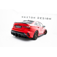 Maxton Design "Street Pro" difuzor zadního nárazníku pro Audi RS3 8Y Facelift, plast ABS bez povrchové úpravy, Sedan, s červenou linkou na žebrování