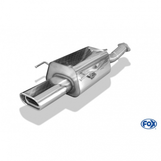 Fox Sportauspuff koncový tlumič výfuku s koncovkou 135x80 Typ 53 pro Opel Zafira A OPC s motorem 2.0