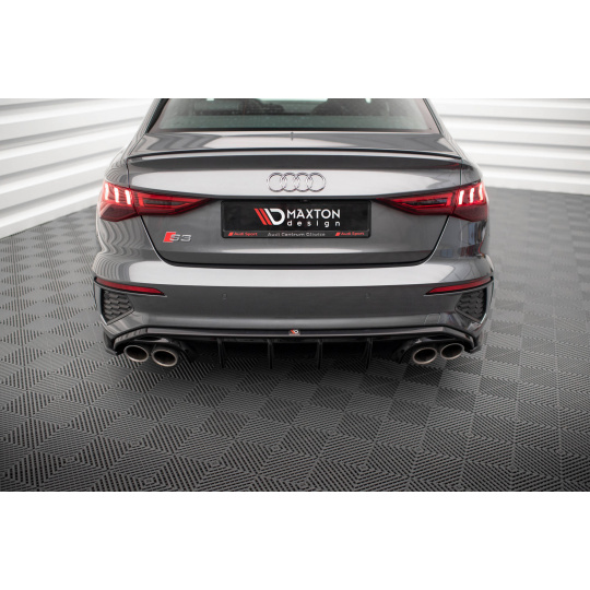 Maxton Design vložka zadního nárazníku pro Audi S3 8Y Sedan, černý lesklý plast ABS