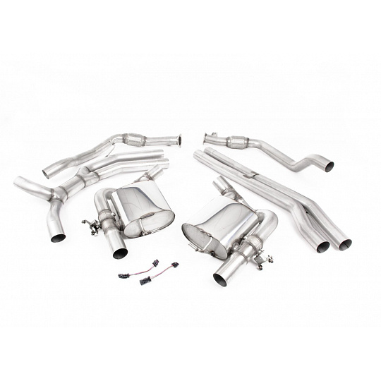 Milltek Sport výfukový systém cat-back bez rezonátoru (Race - hlasitější) pro Audi RS5 B9 2.9 V6 Turbo Sportback (bez OPF/GPF) 2018-2019, typ koncovek: oválné černé Milltek Sport výfukový systém cat-back bez rezonátoru (Race - hlasitější) pro Audi RS5 B9 2.9 V6 Turbo Sportback (bez OPF/GPF) 2018-2019, typ koncovek: oválné černé