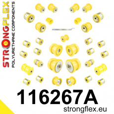 116267A: Strongflex Kompletní sada polyuretanových silentbloků pro zavěšení varianta SPORT 116267A: Strongflex Kompletní sada polyuretanových silentbloků pro zavěšení varianta SPORT