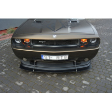 Maxton Design hybridní spoiler předního nárazníku ver.1 pro Dodge Challenger Mk3, černý lesklý plast ABS