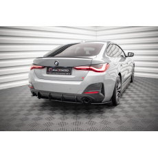 Maxton Design "Street Pro" difuzor zadního nárazníku pro BMW řada 4 G26 M-Pack, plast ABS bez povrchové úpravy, s černou a červenou linkou Maxton Design "Street Pro" difuzor zadního nárazníku pro BMW řada 4 G26 M-Pack, plast ABS bez povrchové úpravy, s černou a červenou linkou