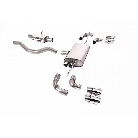 Milltek Sport výfukový systém OPF/GPF Back pro Land rover Defender 90 3.0 I6 P400 (s OPF/GPF a bez OPF/GPF) 2020-2024, GT-90 leštěné koncovky