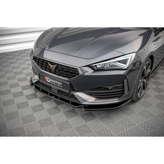 Maxton Design spoiler pod přední nárazník ver.3 pro Cupra Leon, černý lesklý plast ABS