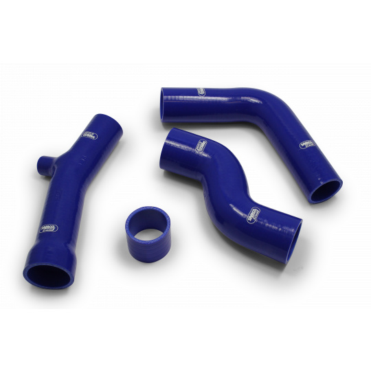 Samco Sport 4-dílná sada silikonových hadic pro vedení tlakového vzduchu pro Ford Escort Mk3 1985 - 1987 RS Turbo serie 1 (s 25mm hubicí s výstupem na BOV ventil), barva: modrá