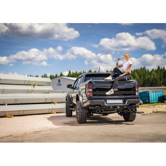 Fox Sportauspuff koncový tlumič výfuku s koncovkou 2x100 Typ 25 na obou stranách pro Ford Raptor  s motorem 2.0 D