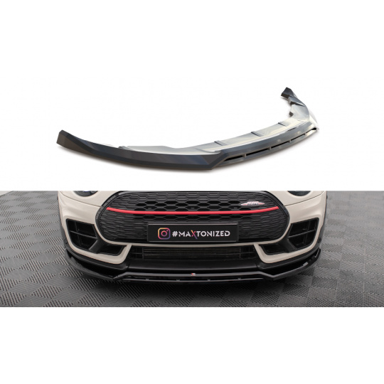 Maxton Design spoiler pod přední nárazník ver.2 pro Mini Clubman F54 Facelift John Cooper Works, černý lesklý plast ABS