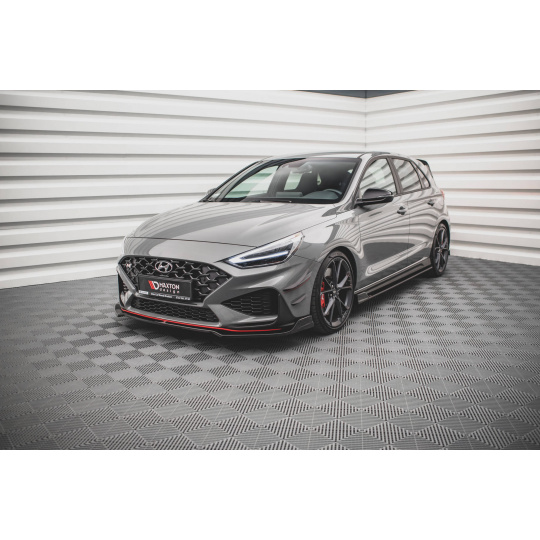 Maxton Design spoiler pod přední nárazník ver.3 pro Hyundai i30 N MK3 Facelift, černý lesklý plast ABS