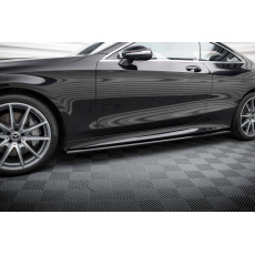 Maxton Design difuzory pod boční prahy pro Mercedes třída S W222/Coupe (C217)/AMG-Line Facelift, černý lesklý plast ABS
