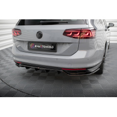 Maxton Design středový spoiler pod zadní nárazník s žebrováním pro Volkswagen Passat Mk8 (B8) Facelift, černý lesklý plast ABS, R-Line Maxton Design středový spoiler pod zadní nárazník s žebrováním pro Volkswagen Passat Mk8 (B8) Facelift, černý lesklý plast ABS, R-Line