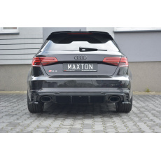 Maxton Design vložka zadního nárazníku pro Audi RS3 8V Facelift, černý lesklý plast ABS, Sportback
