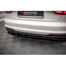 Maxton Design "Street Pro" difuzor zadního nárazníku pro Audi A4 B9 FL, plast ABS bez povrchové úpravy, s červenou linkou Maxton Design "Street Pro" difuzor zadního nárazníku pro Audi A4 B9 FL, plast ABS bez povrchové úpravy, s červenou linkou