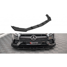 Maxton Design "Street Pro" spoiler pod přední nárazník s křidélky pro Mercedes třída A W177 A35 AMG Aero, W177 AMG-Line Aero, plast ABS bez povrchové úpravy, s červenou linkou