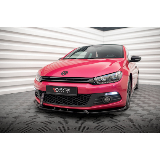 Maxton Design spoiler pod přední nárazník ver.3 pro Volkswagen Scirocco Mk3, černý lesklý plast ABS