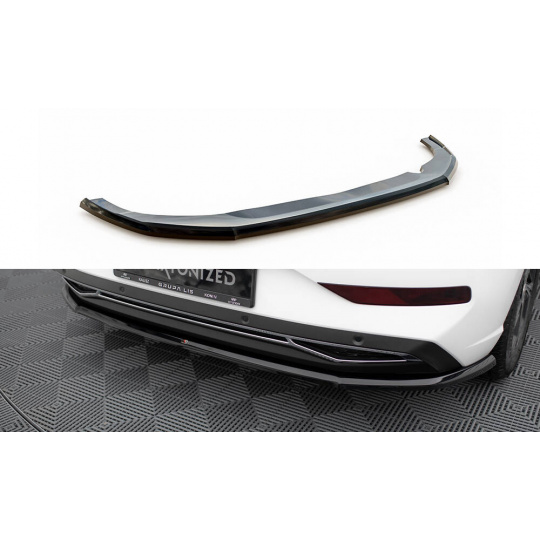 Maxton Design středový spoiler zadního nárazníku pro Hyundai I30 MK3 Facelift, černý lesklý plast ABS