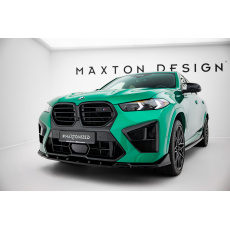 Maxton Design spoiler pod přední nárazník ver.2 pro BMW X6 M F96 Facelift, černý lesklý plast ABS