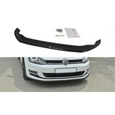 Maxton Design spoiler pod přední nárazník pro Volkswagen Golf Mk7, černý lesklý plast ABS