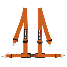 Sandtler čtyřbodový sportovní pás SPONSOR s 3" ramenními popruhy a homologací ECE, barva: oranžová
