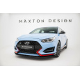 Maxton Design "Street Pro" spoiler pod přední nárazník pro Hyundai Veloster N Mk2, plast ABS bez povrchové úpravy, s černou a červenou linkou