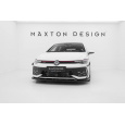 Maxton Design "Street Pro" spoiler pod přední nárazník ver.2 pro Volkswagen Golf R-Line Mk8 Facelift, plast ABS bez povrchové úpravy, s černou a červenou linkou