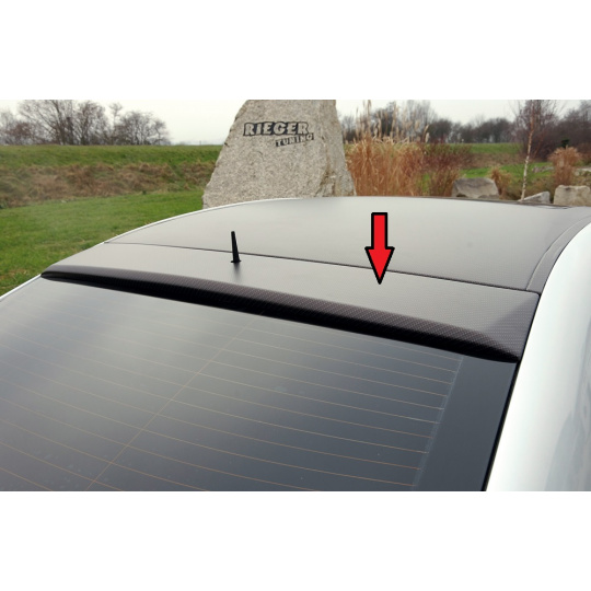 Rieger patka na zadní okno pro Mercedes třída C W203 sedan, 05/00-, plast ABS s povrchovou úpravou Carbon-Look, s výřezem pro anténu