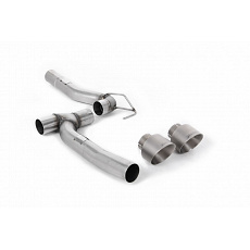 Milltek Sport doplňkové díly upgrage pro stávající Milltek Cat Back pro Ford Fiesta Mk8 1.0T EcoBoost ST-Line 3/5-dvéř. (100ps/125ps s OPF/GPF) - Maxton Dual Outlet Kits 2019-2024, GT-100 broušené titanové koncovky