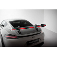 Maxton Design zadní křídlo s horním uchycením (swan-neck) a LED světlem pro Porsche Cayman S 982c, pravý karbon