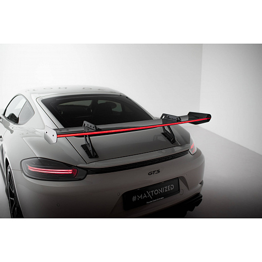 Maxton Design zadní křídlo s horním uchycením (swan-neck) a LED světlem pro Porsche Cayman S 982c, pravý karbon Maxton Design zadní křídlo s horním uchycením (swan-neck) a LED světlem pro Porsche Cayman S 982c, pravý karbon