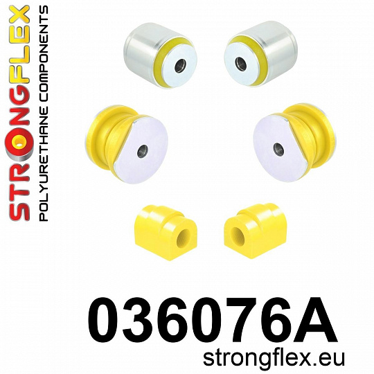 036076A: Strongflex Sada silentbloků předního zavěšení varianta SPORT 036076A: Strongflex Sada silentbloků předního zavěšení varianta SPORT