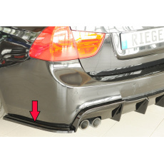 Rieger spoiler pod zadní nárazník na levé straně pro BMW řada 3 E91 touring r.v. 09/08-, plast ABS lakovaný do černé lesklé barvy