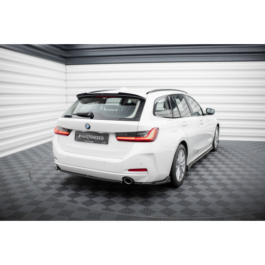 Maxton Design středový spoiler pod zadní nárazník pro BMW řada 3 G20 Facelift, G21 Facelift, černý lesklý plast ABS